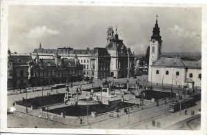 Nagyvárad, Szt László tér, carte poștală, Oradea