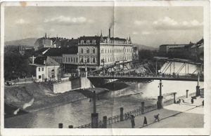 Nagyvárad, Körösparti részlet, carte poștală, Oradea