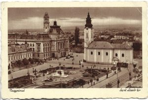 Nagyvárad, Szent László tér, carte poștală, Oradea