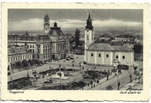 Nagyvárad, Szent László tér, carte poștală, Oradea
