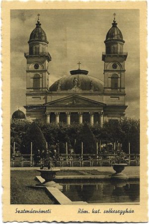 Szatmárnémeti, Róm kat székesegyház, carte poștală, Satu Mare