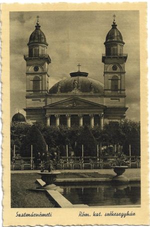 Szatmárnémeti, Róm kat székesegyház, carte poștală, Satu Mare