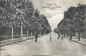 Târgul Jiu, Bulevardul C A Roseti, carte poștală