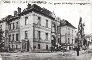 Kolozsvár, Tud egyetemi klinika-ideg és elmegyogyászat/Cluj, Clinicile Universității, carte poștală