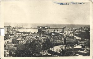 Transnistria, Odesa, Vedere din port, cu ștampila Guvernământului Transnistriei, carte poștală