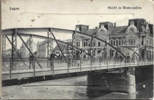 Lugos, Hid-fő és Bésan-palota, carte poștală cu burduf (leporello)