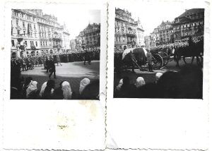 Funeral procession of Tomáš Garrigue Masaryk, 19 september 1937, at Dvůr Králové nad Labem, Czechoslovakia, batch of 2 photos