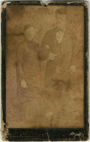 Man and woman portrait, studio C H Stachlowicz, Buczacz