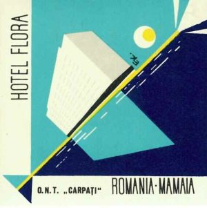 Etichetă Hotel Flora, Mamaia, ONT Carpați, România, perioada comunistă