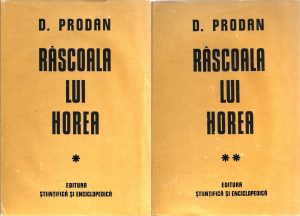 Răscoala lui Horea de David Prodan, volumul I și II, 1979, cu semnătura olografă a prof Cantemir Rișcuția