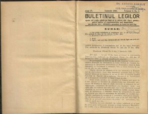 Buletinul legilor, 1936, Cluj, colegat de 10 numere