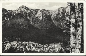 Bușteni, Vedere generală, carte poștală, RPR