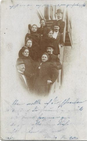 Fotografie de grup, 1899, circulată Deta