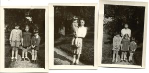 Copii la Grădina Botanică, Cluj, 1949, lot de 3 fotografii