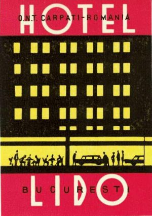 Etichetă Hotel Lido, ONT Carpați, perioada comunistă