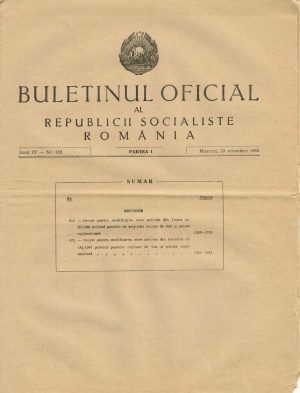 Buletinul Oficial al Republicii Socialiste România, partea I, 23 octombrie 1968