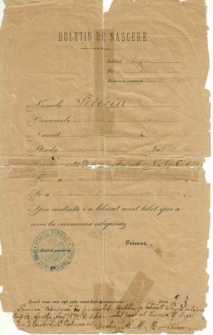 Buletin de nascere, 1890, Buzău