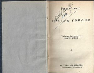 Ioseph Fouché de Stefan Zweig, 1934