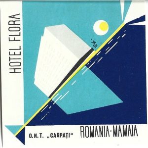 Etichetă Hotel Flora, Mamaia, ONT Carpați, România, perioada comunistă