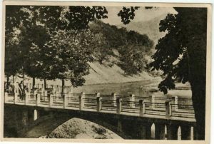 Căciulata-Călimănești, podul peste Olt, carte poștală, RPR