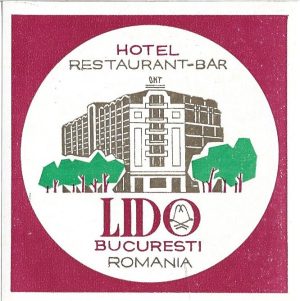 Etichetă Hotel Restaurant Bar Lido, București, România, perioada comunistă