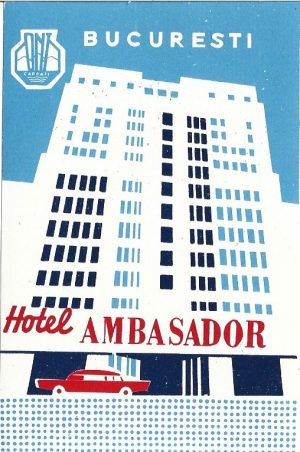 Etichetă Hotel Ambasador, ONT Carpați România, perioada comunistă