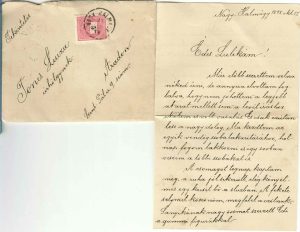 Plic și scrisoare trimisă de la Hălmagiu, județul Arad, circulat Hălmagiu-Arad, 1898