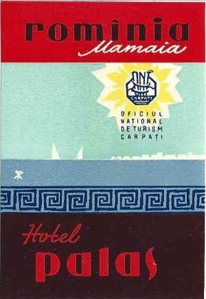 Etichetă Hotel Palas, Mamaia, ONT Carpați, RPR