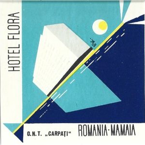 Etichetă Hotel Flora, Mamaia, ONT Carpați, România, perioada comunistă