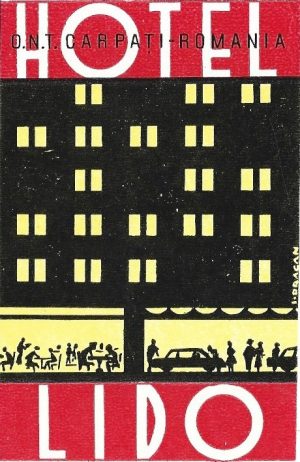 Etichetă Hotel Lido, ONT Carpați, perioada comunistă