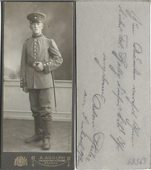 Militar german cu baionetă, studio Alphons Adolf, Passau