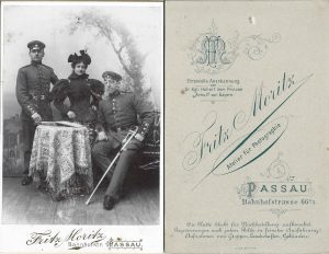 Militar german cu sabie, studio Fritz Moritz, Passau