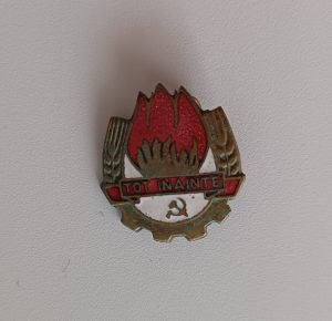 Tot înainte! insignă pionier, România, RPR