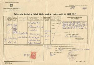 Extras din Registrul Stării Civile pentru Născuți pe anul 1950, Comuna urbană Cluj