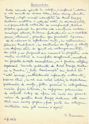 Sami Damian, act olograf, 1967