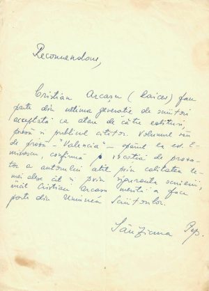 Sânziana Pop, act olograf