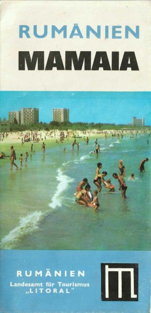 Rumänien Mamaia, pliant de reclamă turistică în limba germană, perioada comunistă