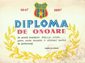 Steaua București, diplomă de onoare, 1947-1987