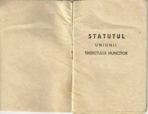 Statutul Uniunii Tineretului Muncitor, 1950