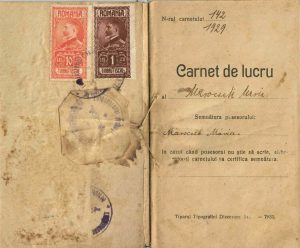 Carnet de lucru pentru sodal (ucenic) de croitor, 1929, Rovine, județul Arad