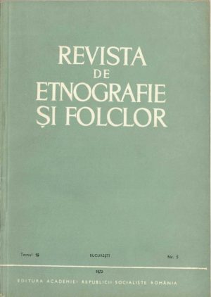 Revista de etnografie și folclor, tomul 18, nr 5, 1973