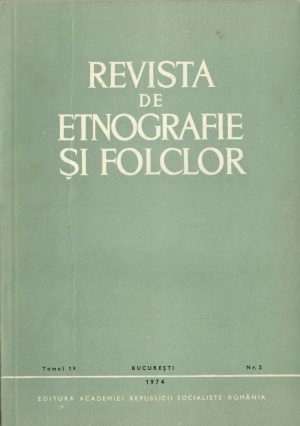 Revista de etnografie și folclor, tomul 19, nr 2, 1974