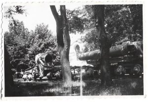 Obuzier Škoda calibru 420 mm capturat în 1919 de armata română în Ungaria, expus în 1936 în Parcul Carol, București