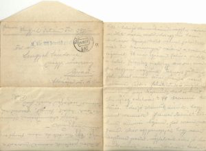 Scrisoare cu ștampila M kir 300 honvéd gyalog ezred, 1917, circulată Arad, Feldpost 397