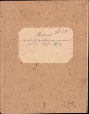 Registru cu matricole școlare 1923-1924 al satului Tăgădău, comuna Beliu, județul Bihor interbelic, azi în județul Arad