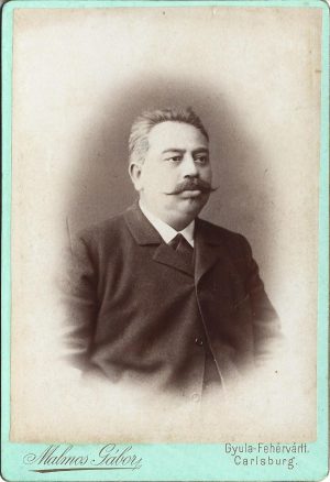 Portret de bărbat, studio Malmos Gábor, Alba Iulia, secolul al XIX-lea