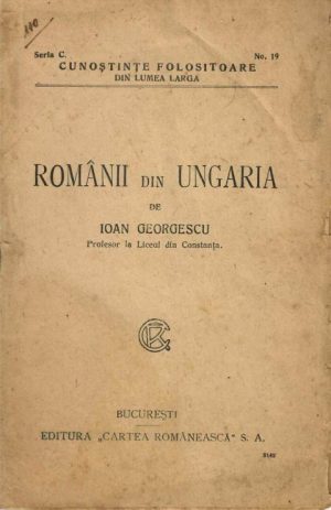 Românii din Ungaria de Ioan Georgescu, 1925