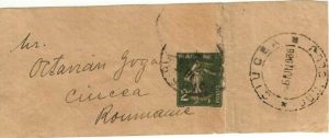 Octavian Goga, 1936, fragment de plic destinat acestuia la Ciucea