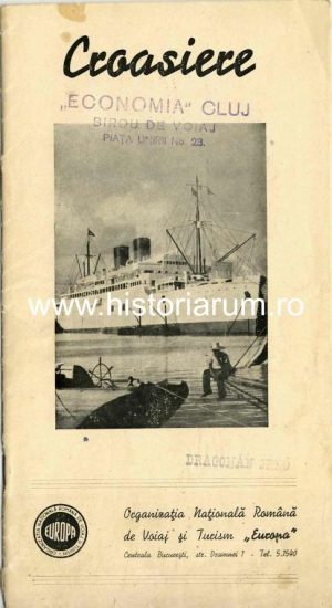 Organizația Națională Română de Voiaj și Turism "Europa" - Croasiere - programul și tarifele croazierelor, anii 1930