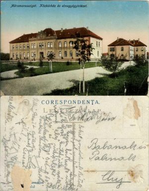 Máramorossziget, Közkorház és elmegyógyintézet, Sighetu Marmației, carte poștală